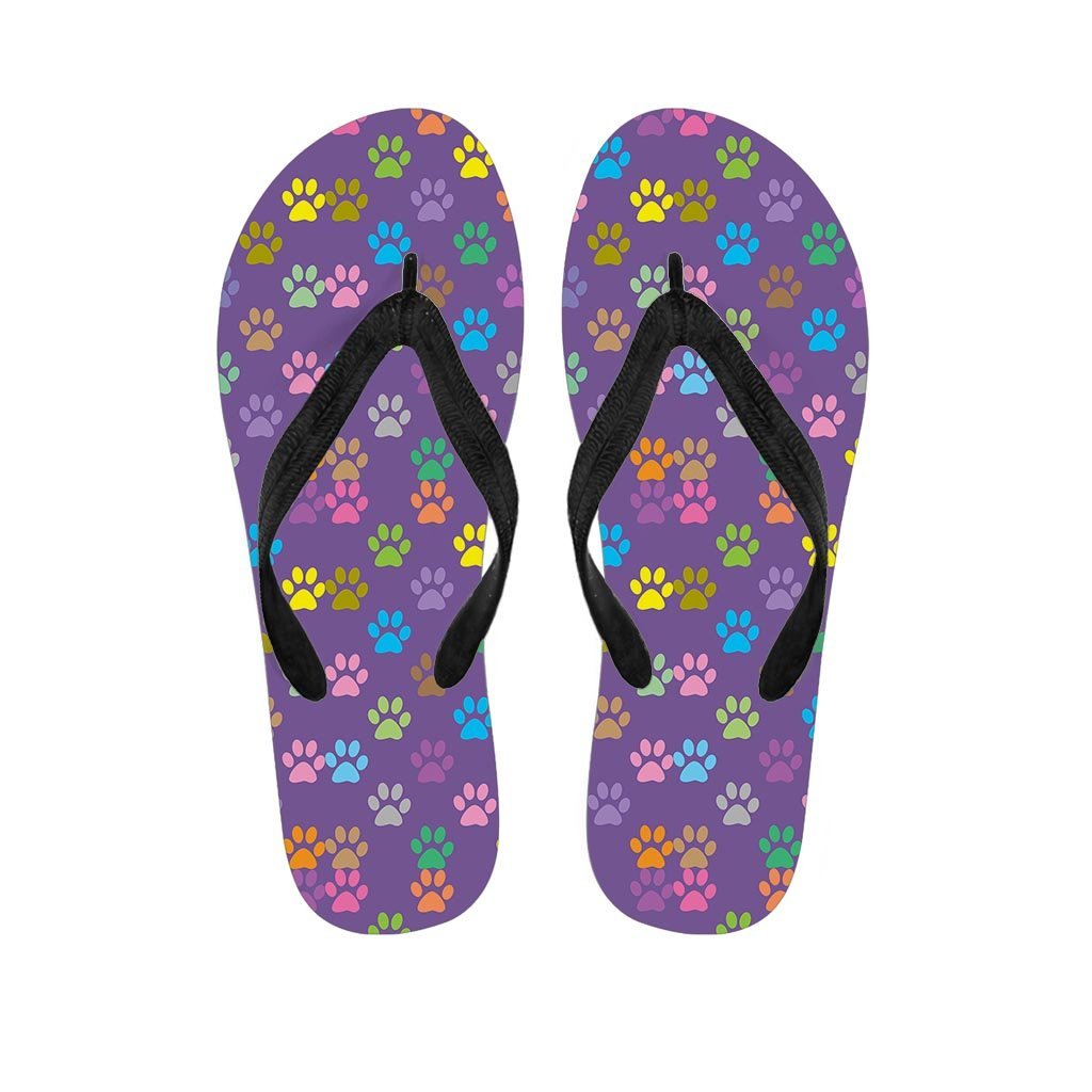 Colorful Paw Men's Flip Flops-grizzshop