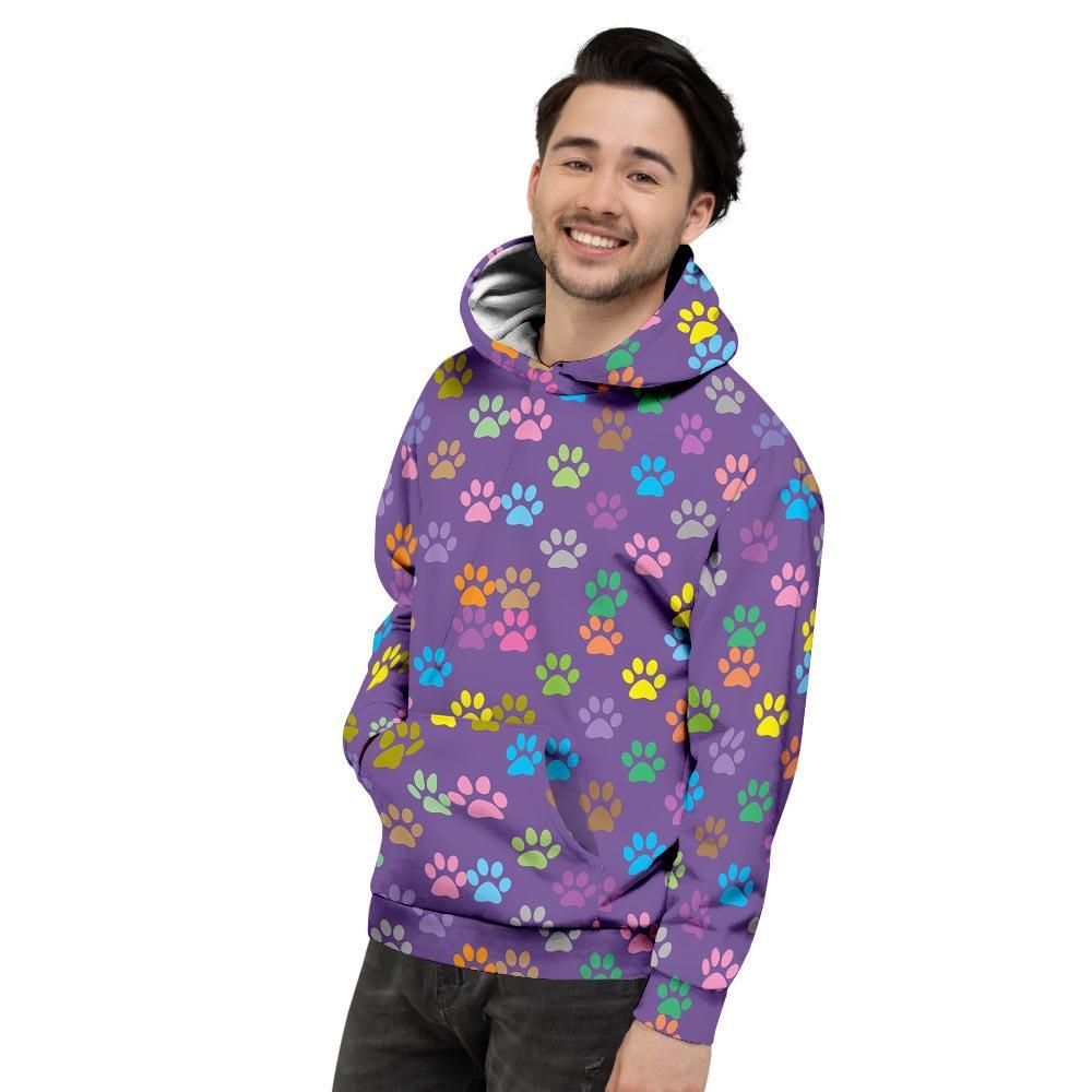 Colorful Paw Men's Hoodie-grizzshop