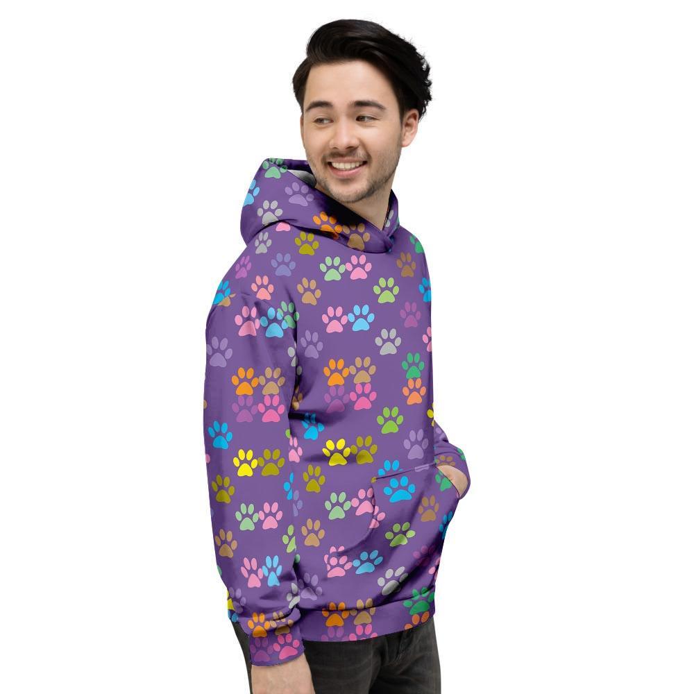 Colorful Paw Men's Hoodie-grizzshop
