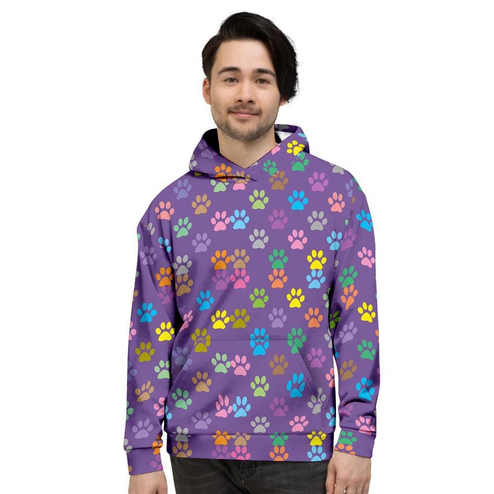 Colorful Paw Men's Hoodie-grizzshop