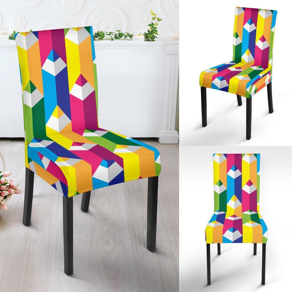 Colorful Pencil Pattern Print Chair Cover-grizzshop