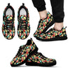 Colorful Penguin Pattern Print Black Sneaker Shoes For Men Women-grizzshop
