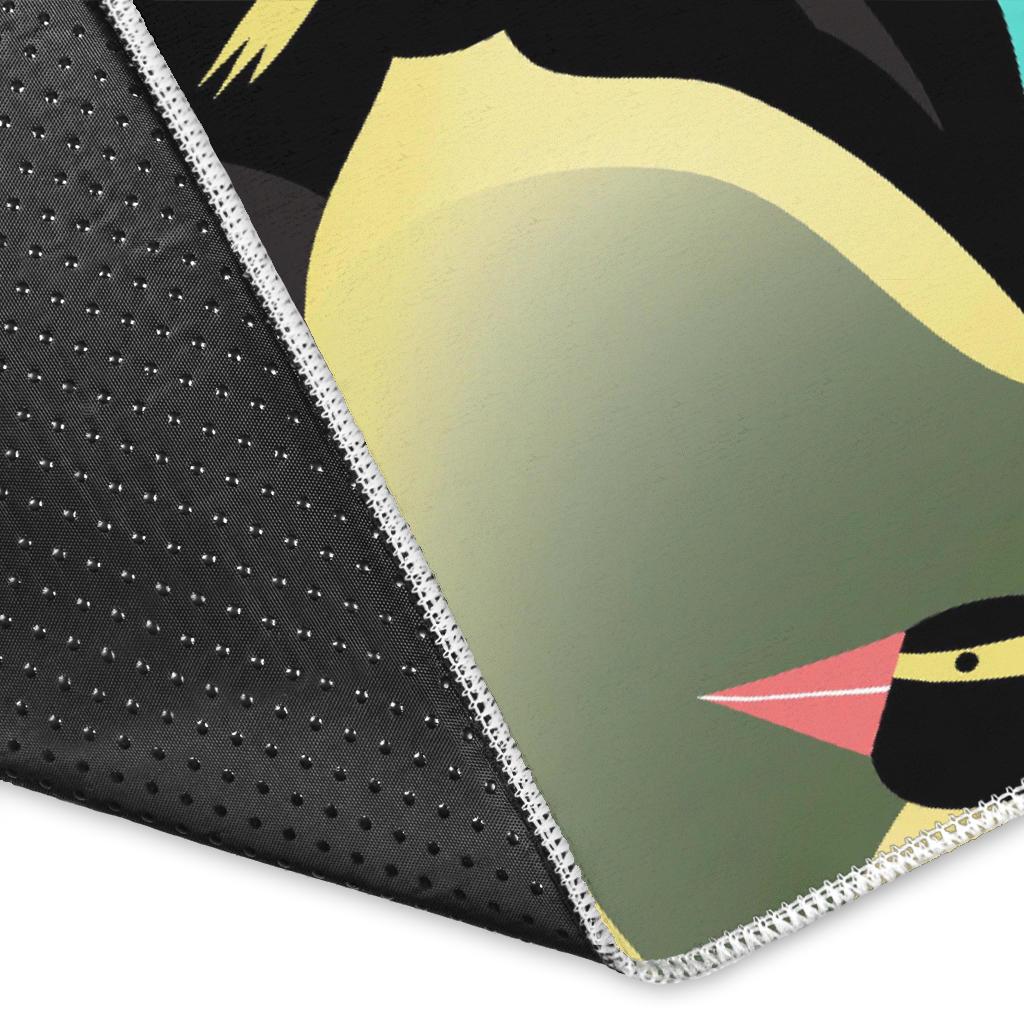 Colorful Penguin Pattern Print Floor Mat-grizzshop