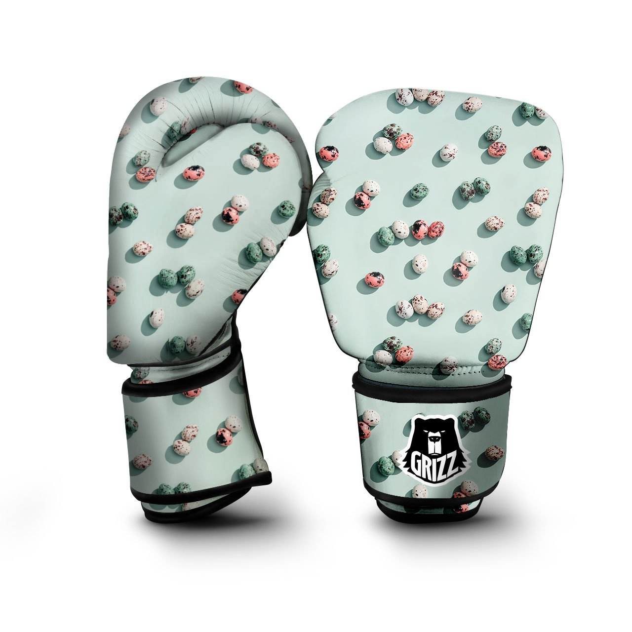 Colorful Pile Of Easter Eggs Print Pattern Boxing Gloves-grizzshop