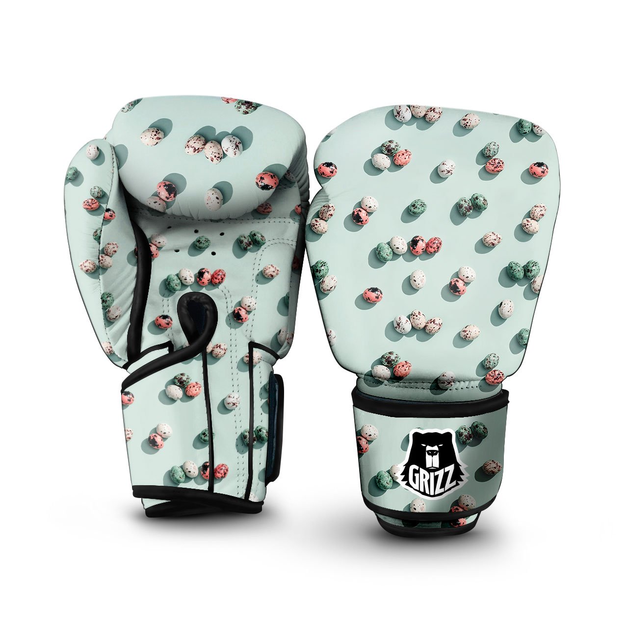 Colorful Pile Of Easter Eggs Print Pattern Boxing Gloves-grizzshop