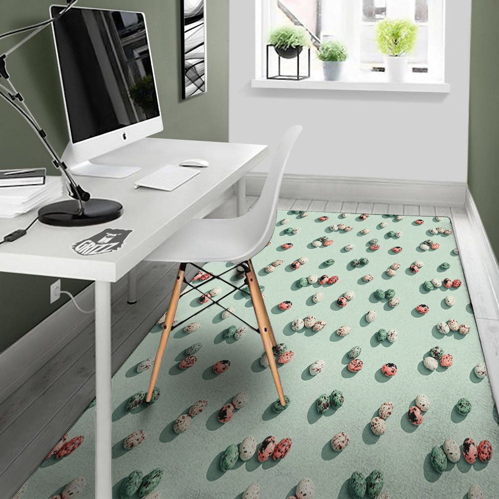 Colorful Pile Of Easter Eggs Print Pattern Floor Mat-grizzshop