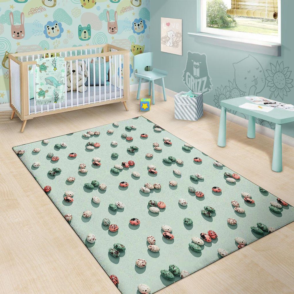 Colorful Pile Of Easter Eggs Print Pattern Floor Mat-grizzshop