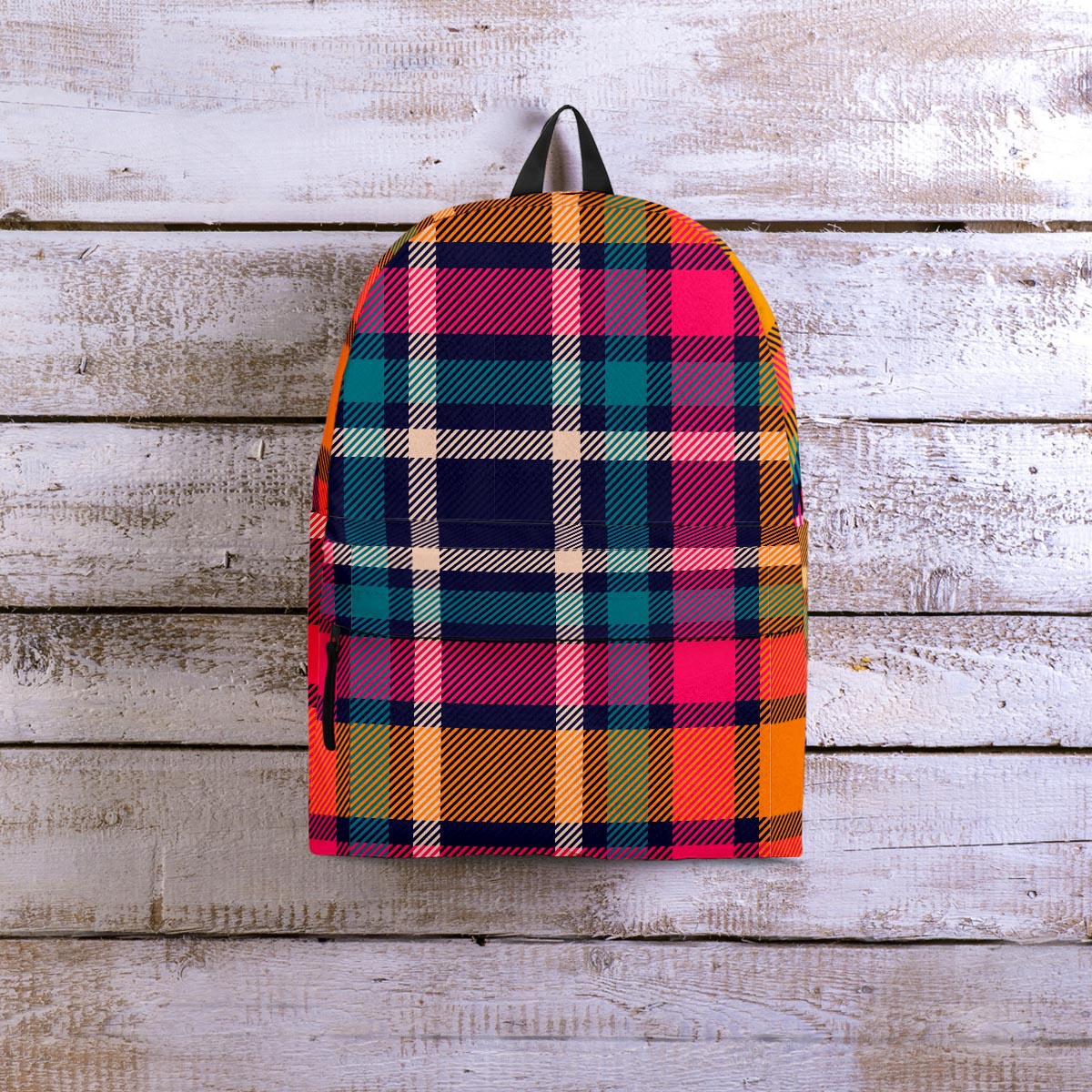 Colorful Plaid Tartan Backpack-grizzshop