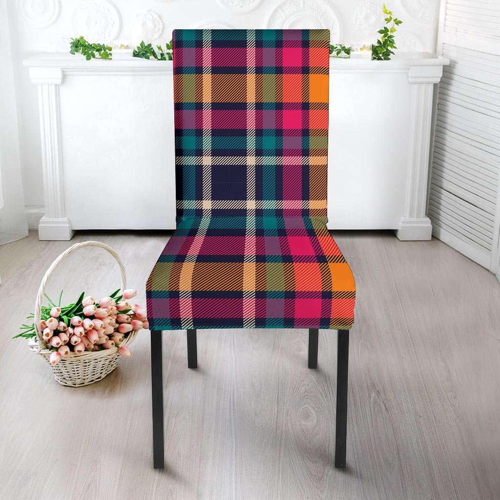 Colorful Plaid Tartan Chair Cover-grizzshop