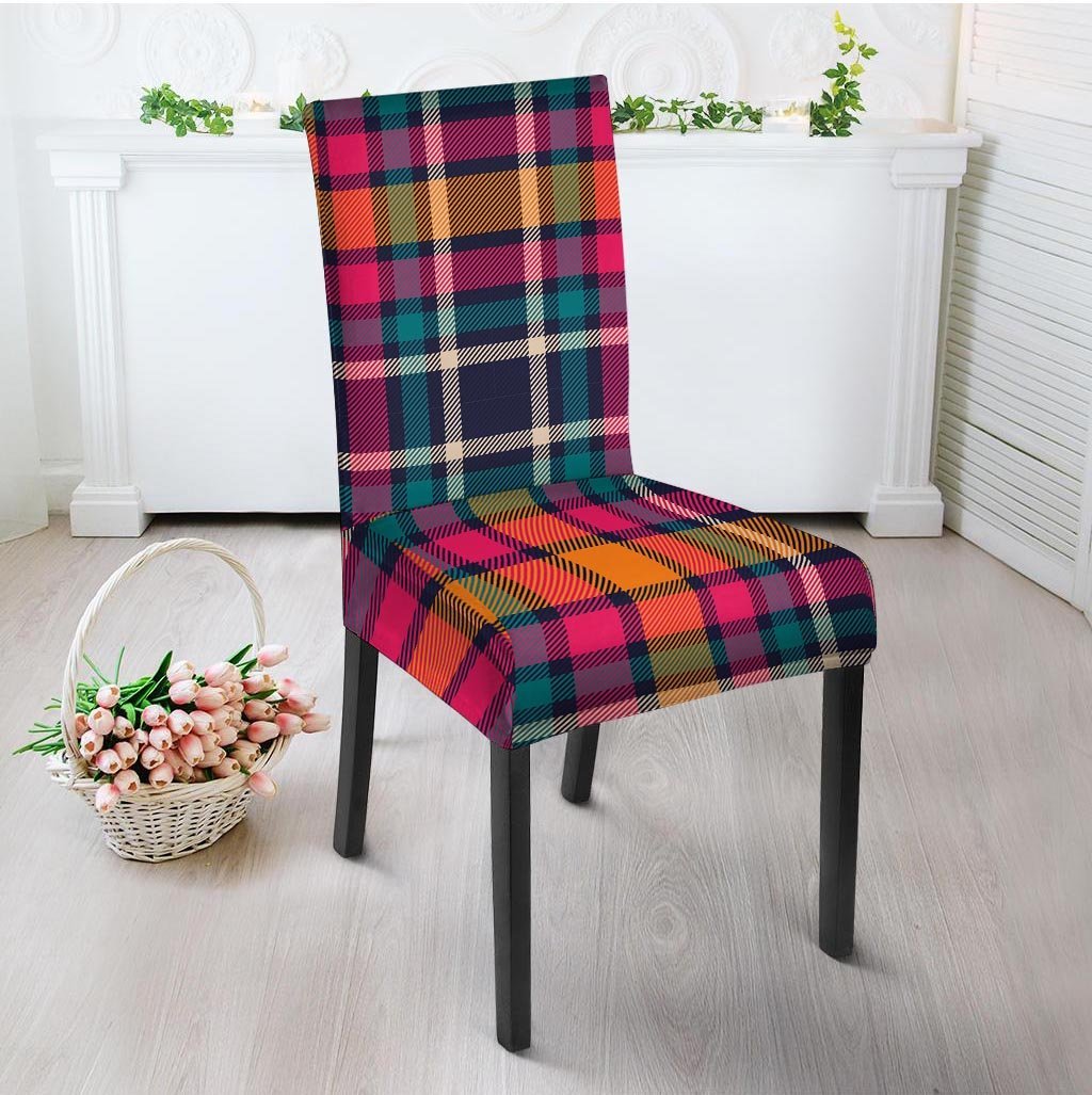 Colorful Plaid Tartan Chair Cover-grizzshop