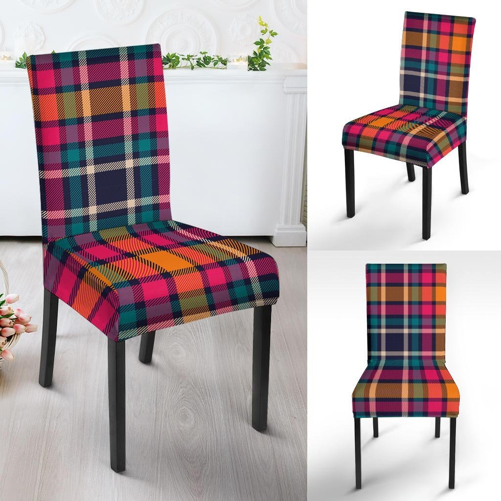Colorful Plaid Tartan Chair Cover-grizzshop