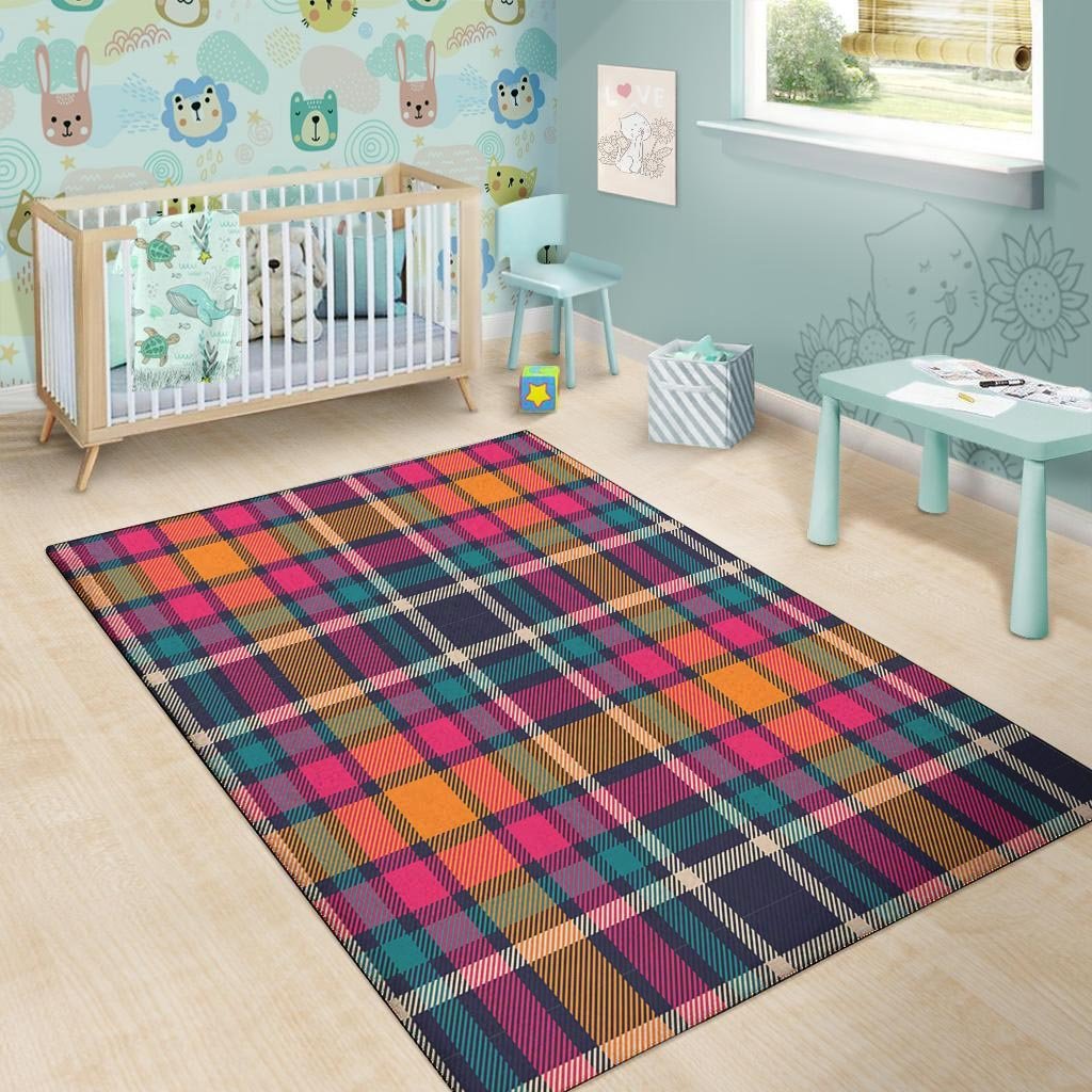 Colorful Plaid Tartan Floor Mat-grizzshop