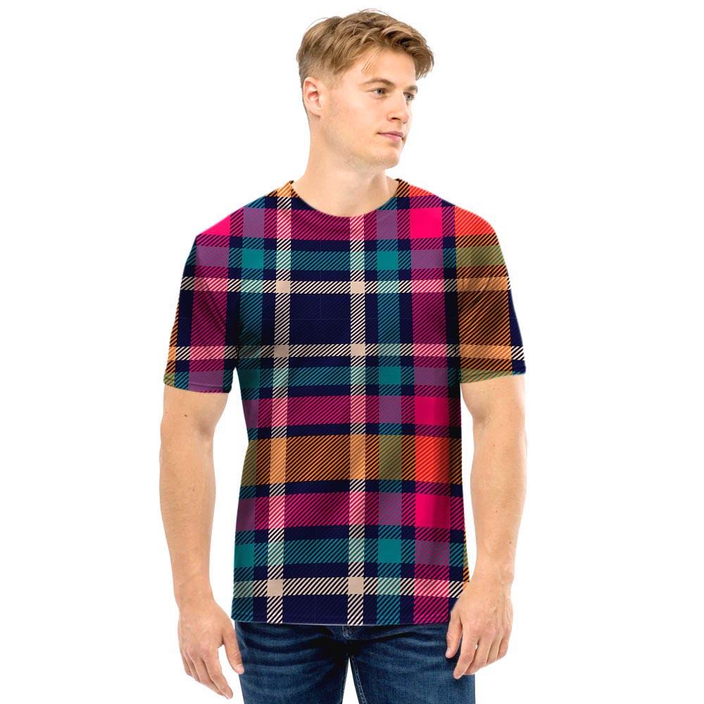 Colorful Plaid Tartan Men T Shirt-grizzshop