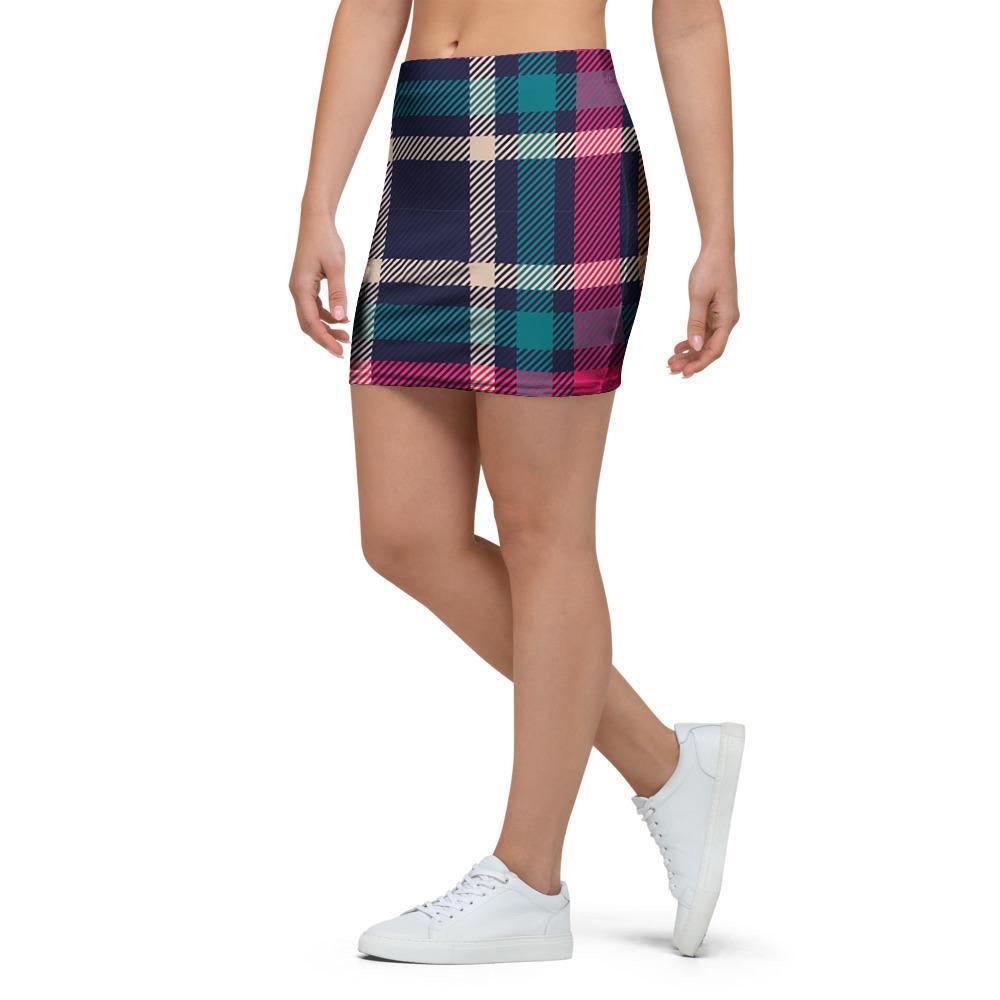 Colorful Plaid Tartan Mini Skirt-grizzshop