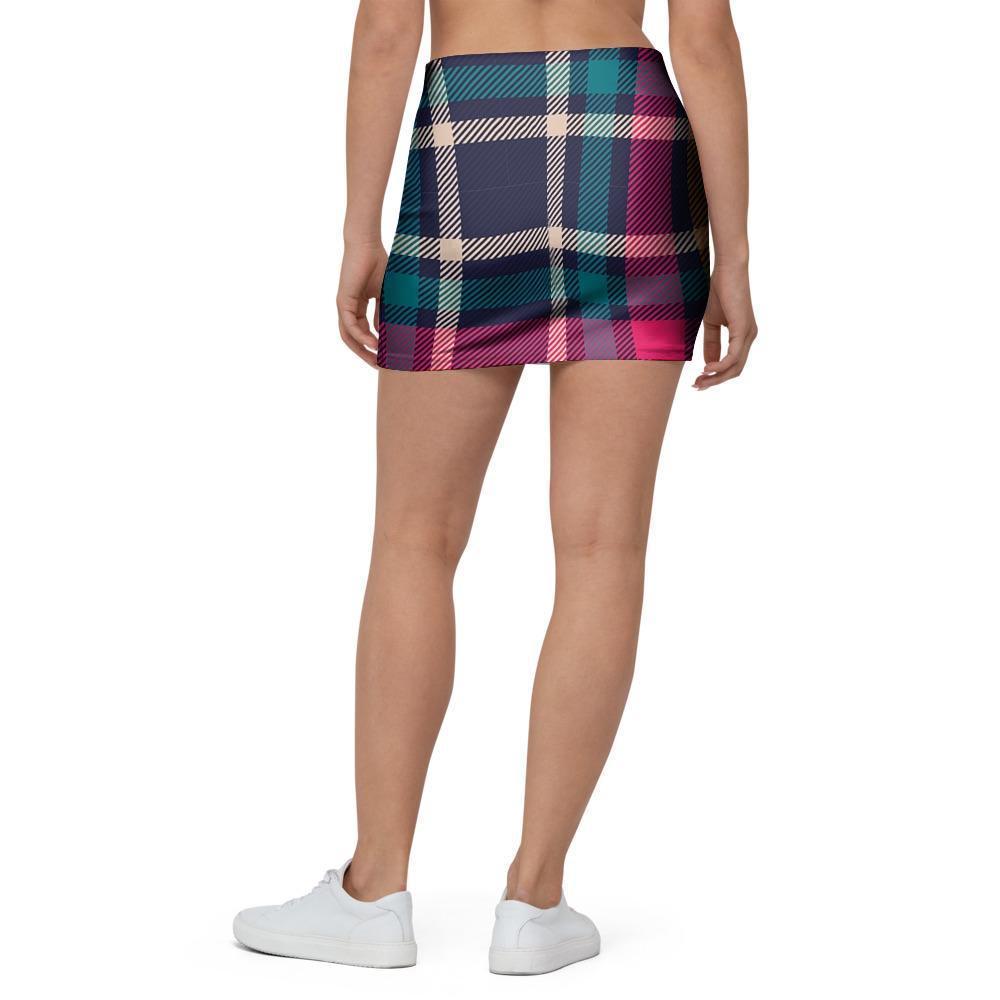 Colorful Plaid Tartan Mini Skirt-grizzshop