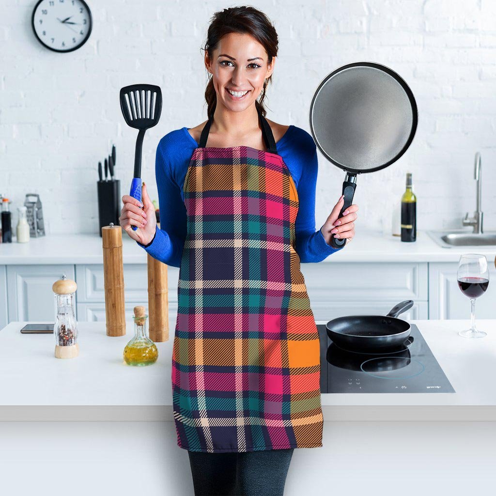 Colorful Plaid Tartan Women's Apron-grizzshop