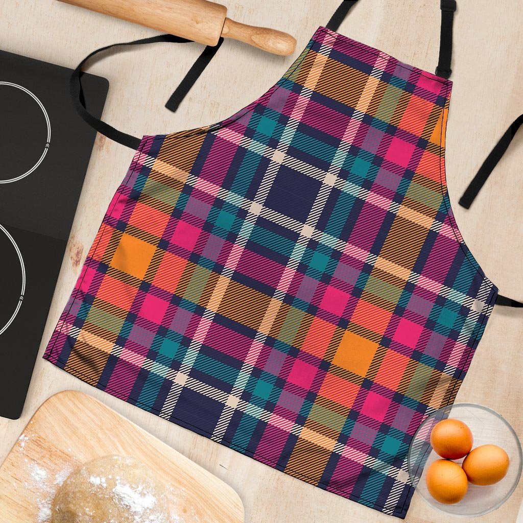 Colorful Plaid Tartan Women's Apron-grizzshop