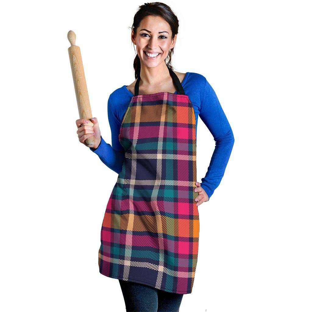 Colorful Plaid Tartan Women's Apron-grizzshop