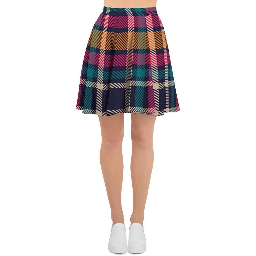 Colorful Plaid Tartan Women's Skirt-grizzshop