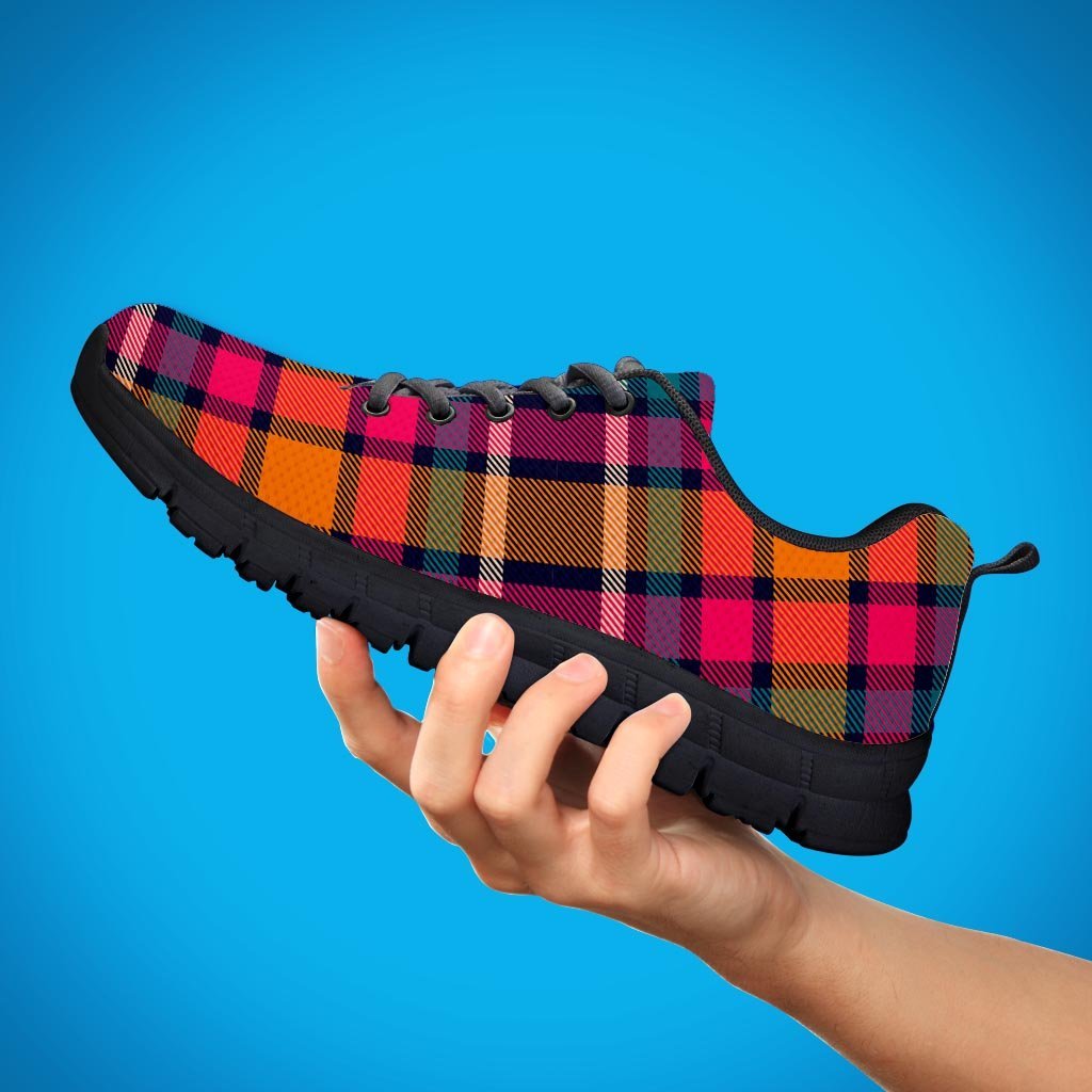 Colorful Plaid Tartan Women's Sneakers-grizzshop