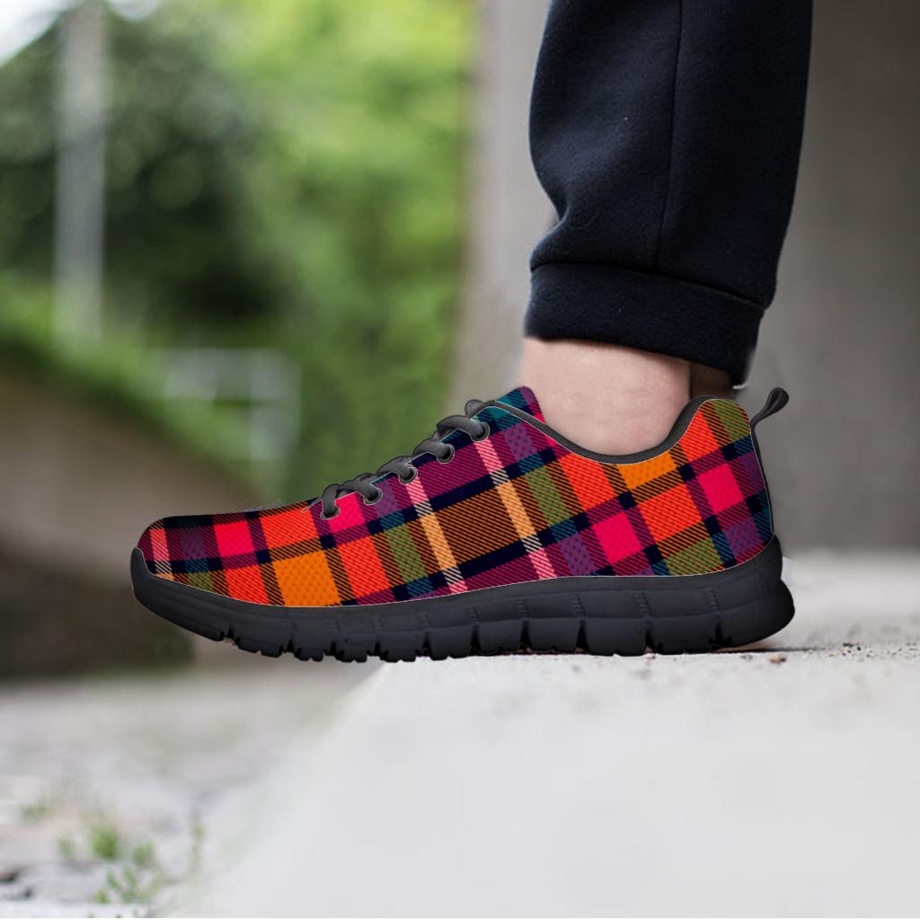 Colorful Plaid Tartan Women's Sneakers-grizzshop