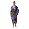 Colorful Psychedelic And Triangle Print Men's Robe-grizzshop