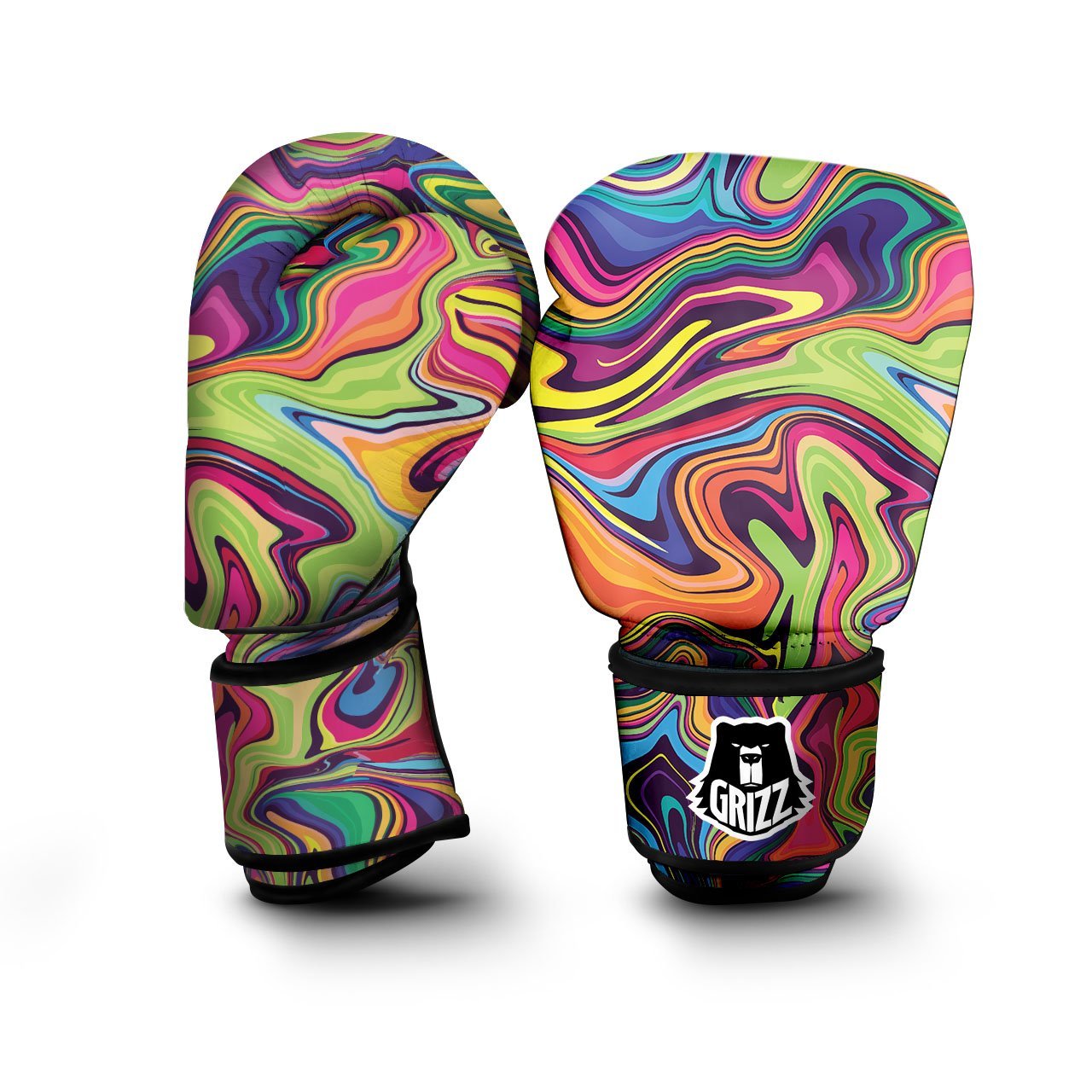 Colorful Psychedelic Print Boxing Gloves-grizzshop