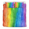 Colorful Rainbow Pattern Print Duvet Cover Bedding Set-grizzshop