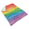 Colorful Rainbow Pattern Print Throw Blanket-grizzshop