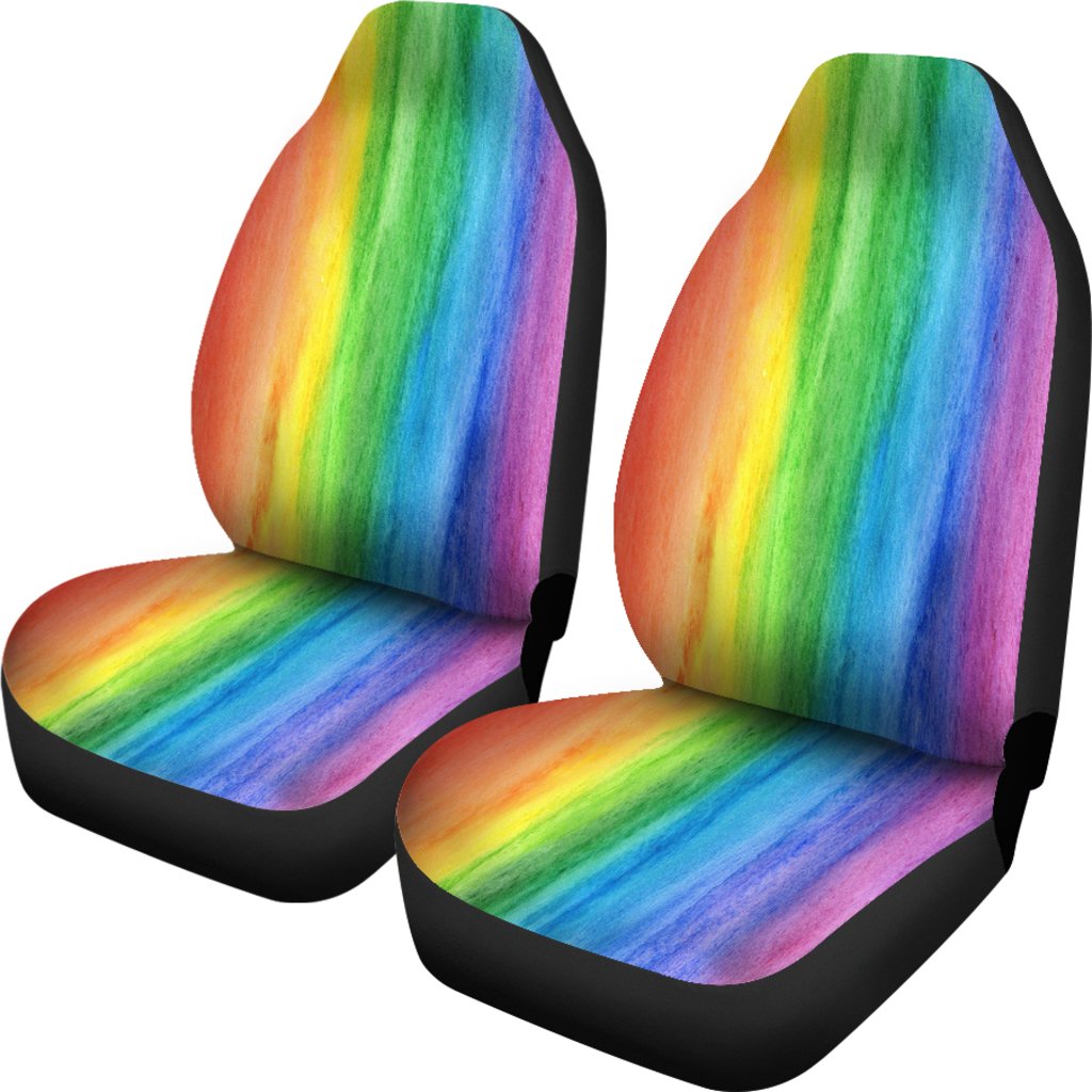 Colorful Rainbow Pattern Print Universal Fit Car Seat Cover-grizzshop