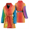 Colorful Rainbow Pattern Print Women Long Robe-grizzshop