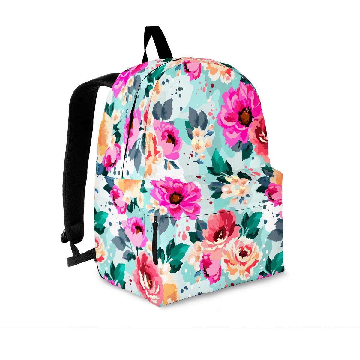Colorful Rose Floral Backpack-grizzshop