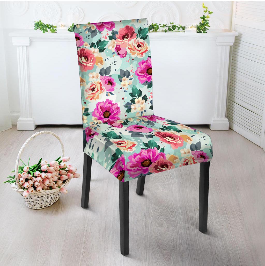 Colorful Rose Floral Chair Cover-grizzshop