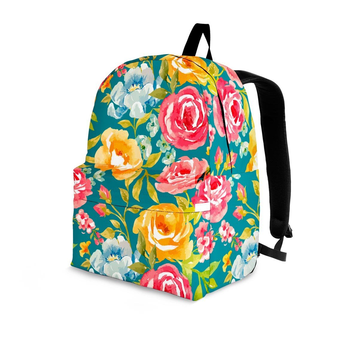 Colorful Rose Flower Backpack-grizzshop