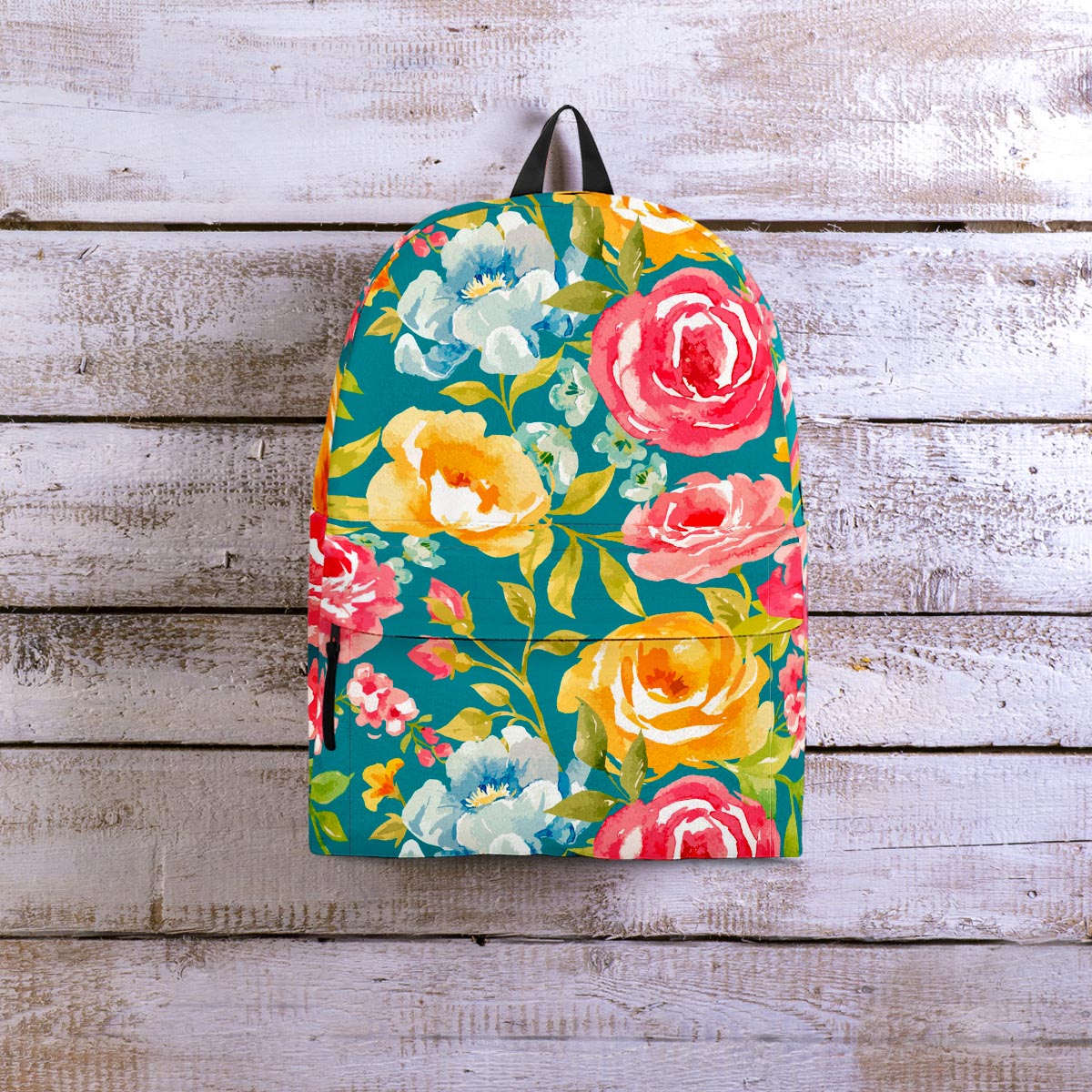 Colorful Rose Flower Backpack-grizzshop