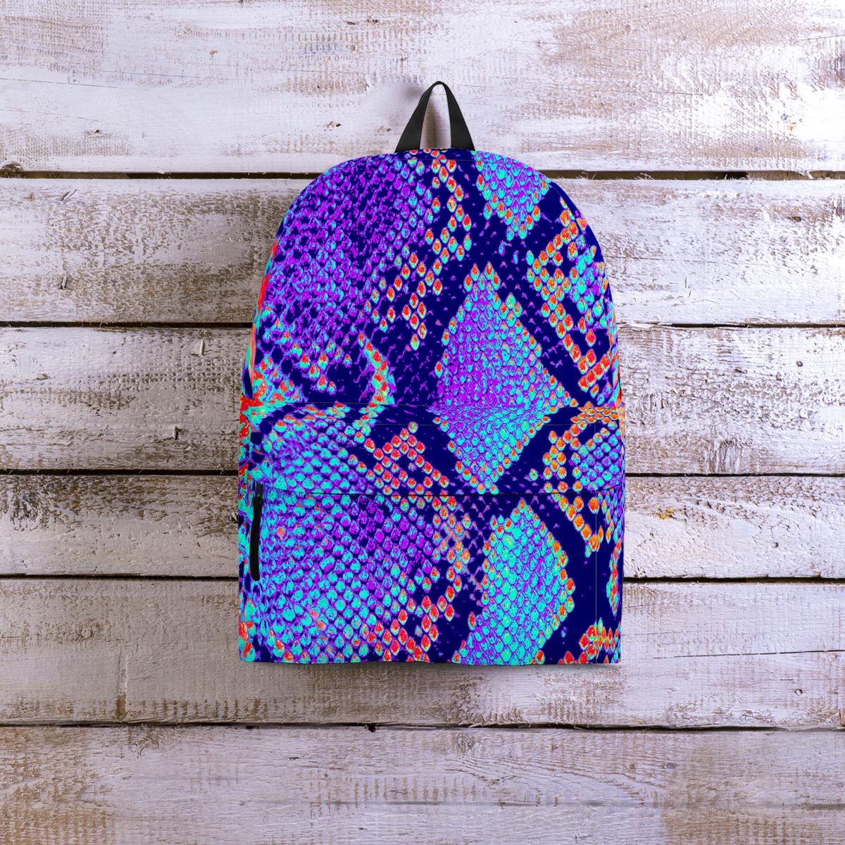 Colorful Snakeskin Print Backpack-grizzshop