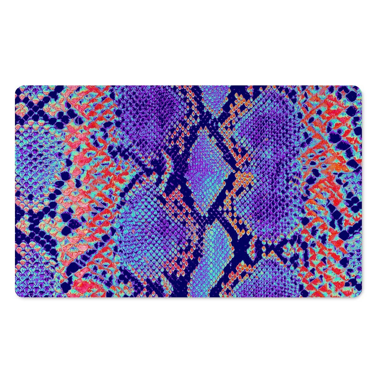 Colorful Snakeskin Print Door Mat-grizzshop