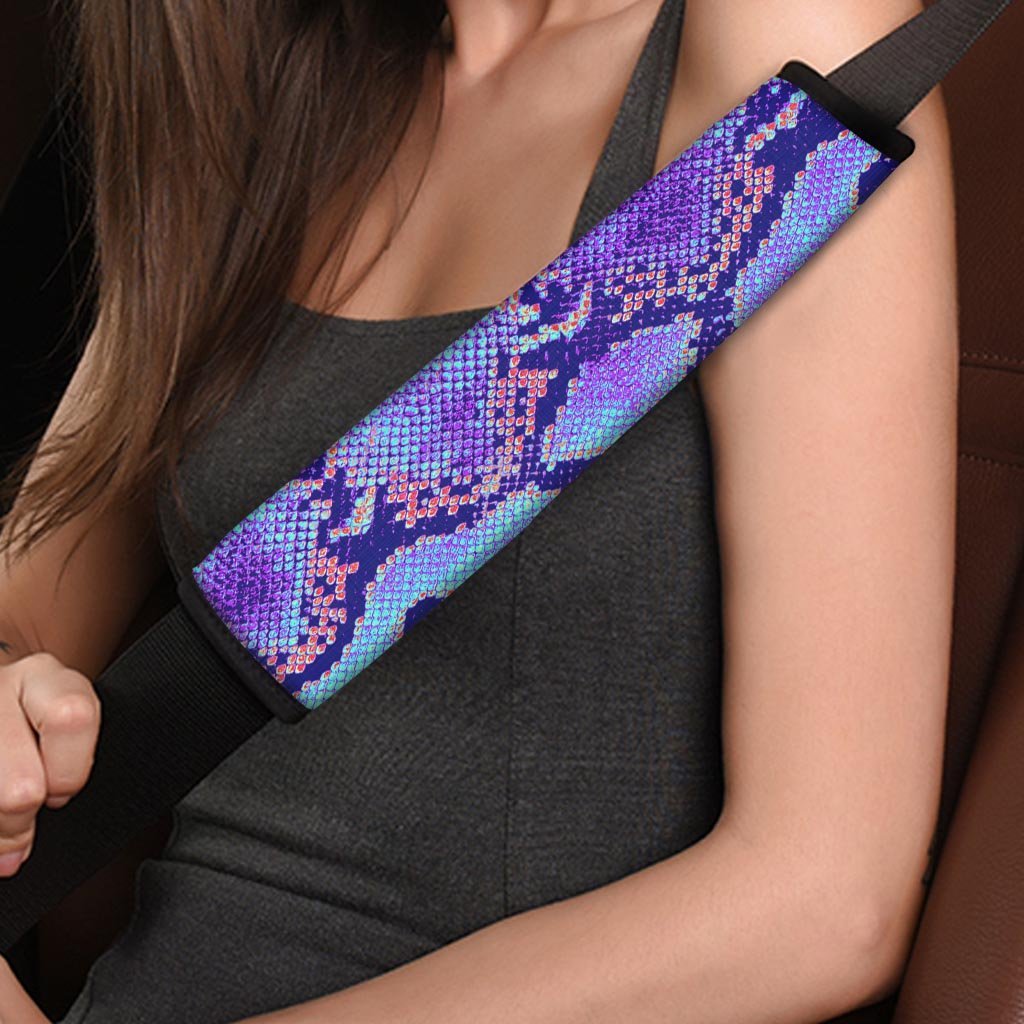 Colorful Snakeskin Print Seat Belt Cover-grizzshop