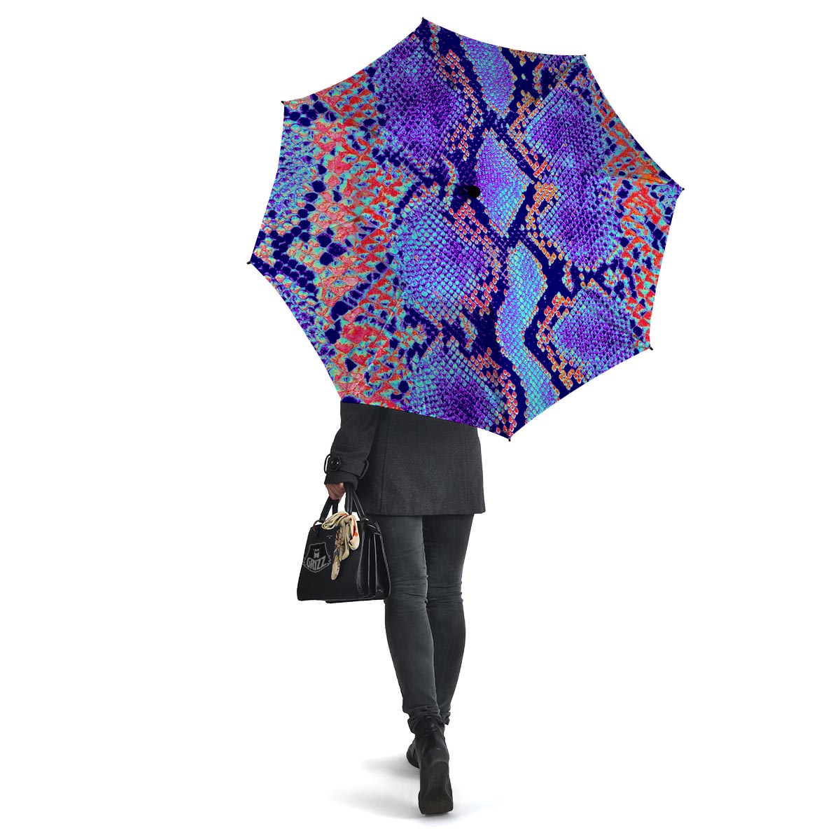 Colorful Snakeskin Print Umbrella-grizzshop
