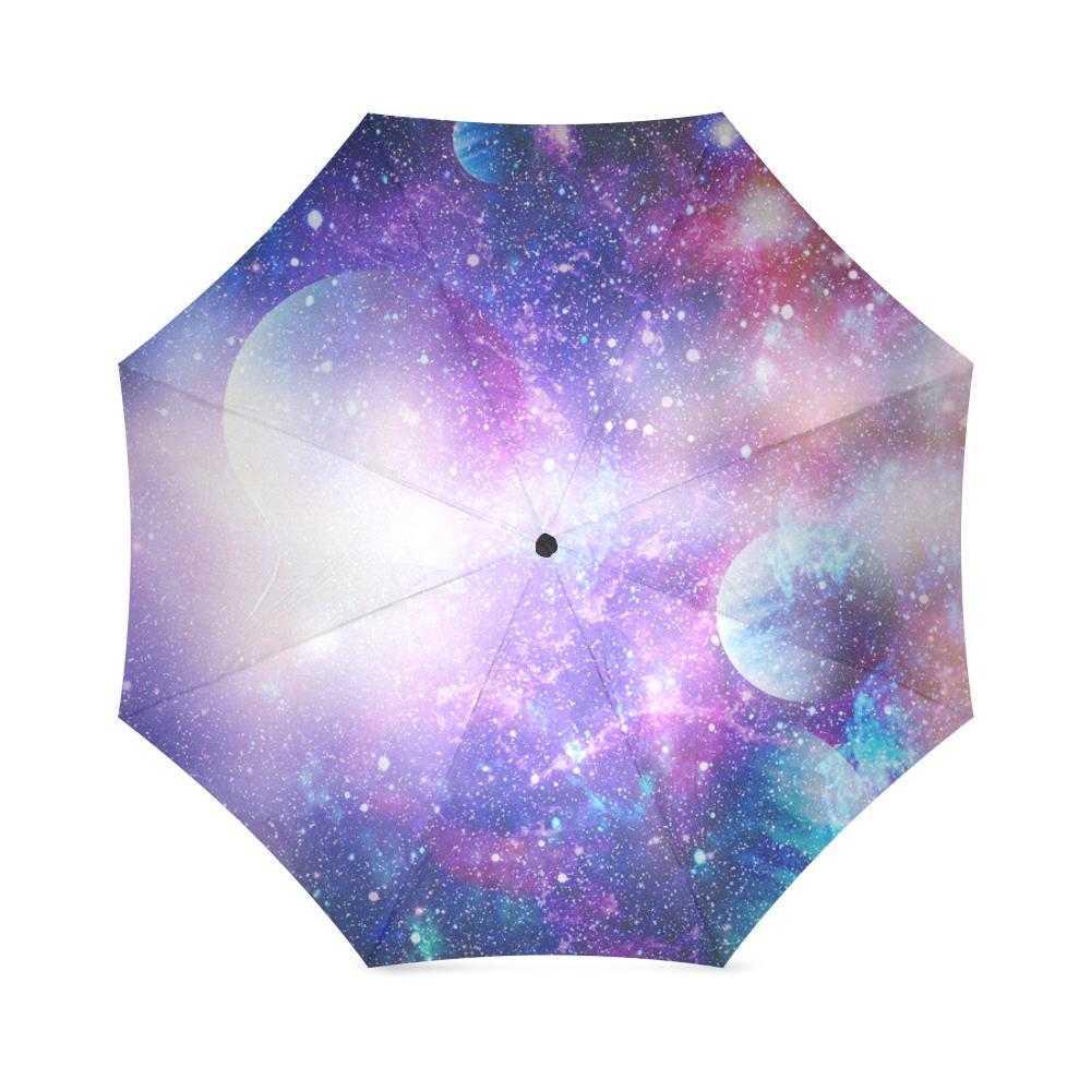 Colorful Star Galxay Space Print Foldable Umbrella-grizzshop
