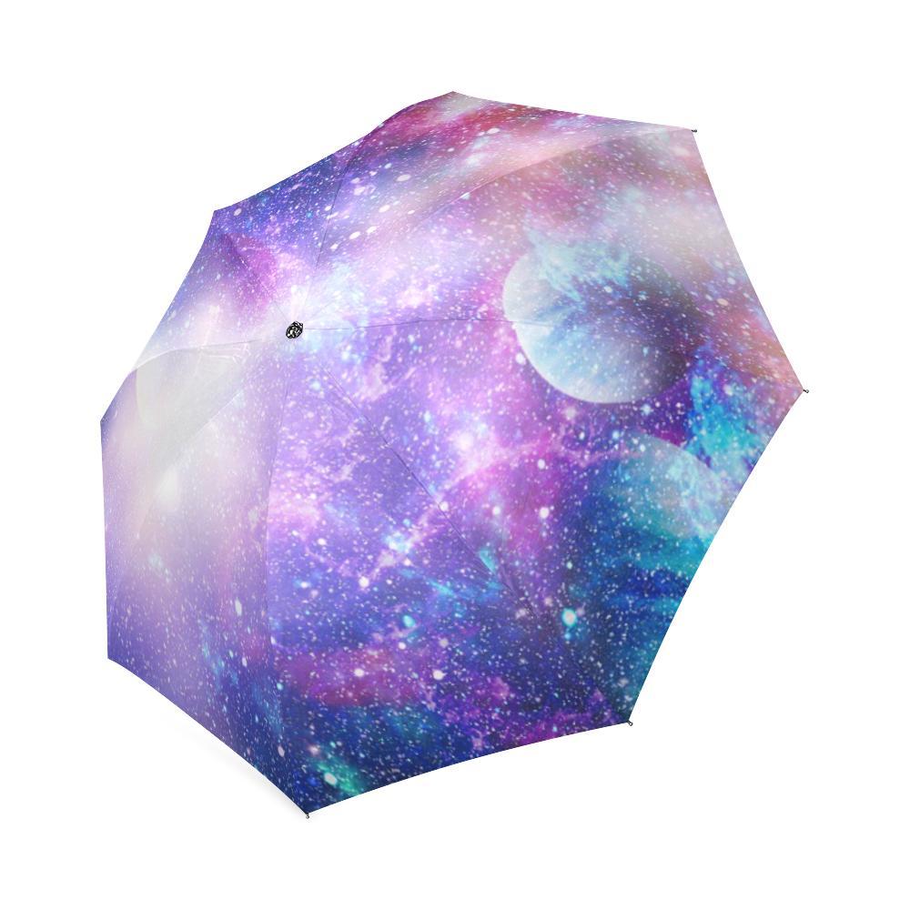Colorful Star Galxay Space Print Foldable Umbrella-grizzshop