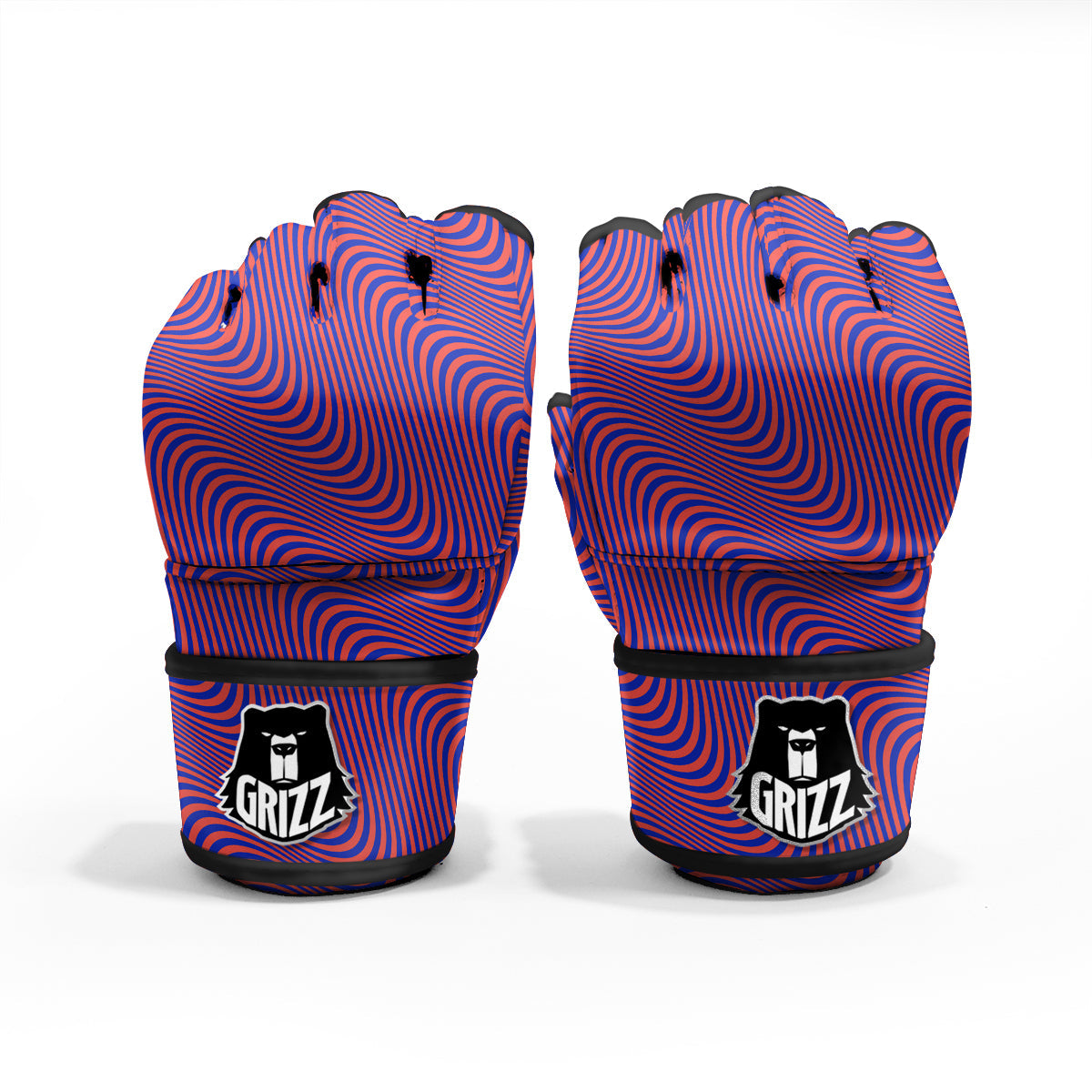 Colorful Wavy Bright Waves Print MMA Gloves-grizzshop