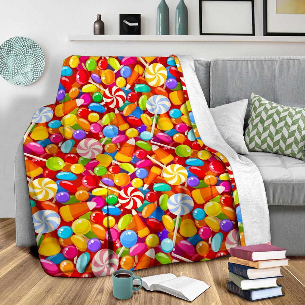 Colorful Candy Pattern Print Blanket-grizzshop