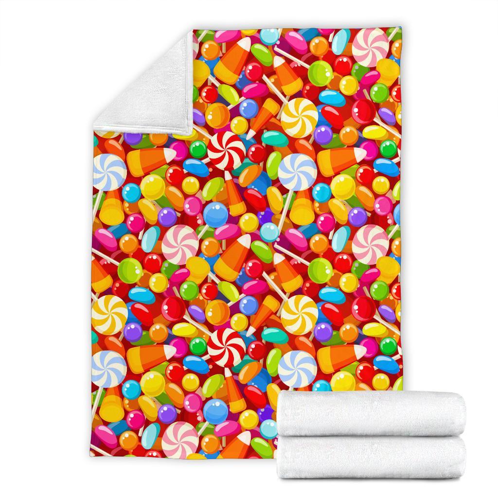 Colorful Candy Pattern Print Blanket-grizzshop