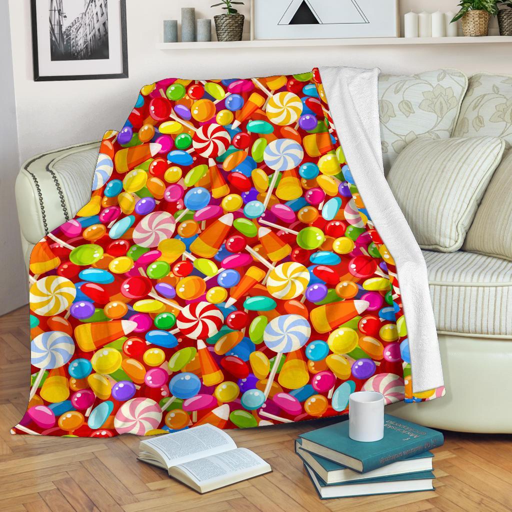 Colorful Candy Pattern Print Blanket-grizzshop