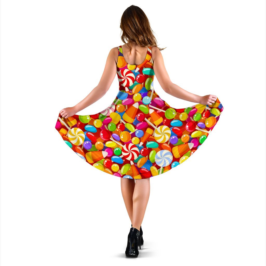Colorful Candy Pattern Print Dress-grizzshop