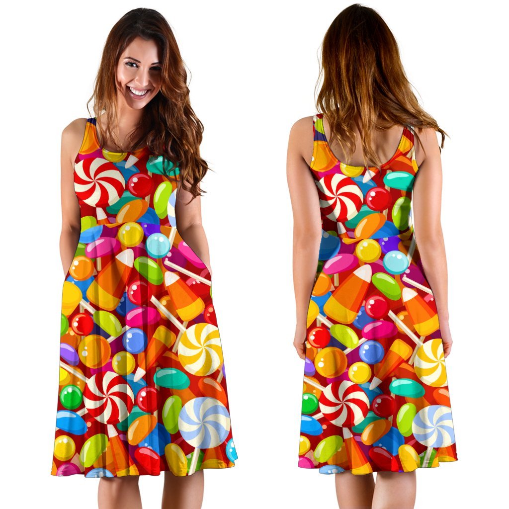 Colorful Candy Pattern Print Dress-grizzshop