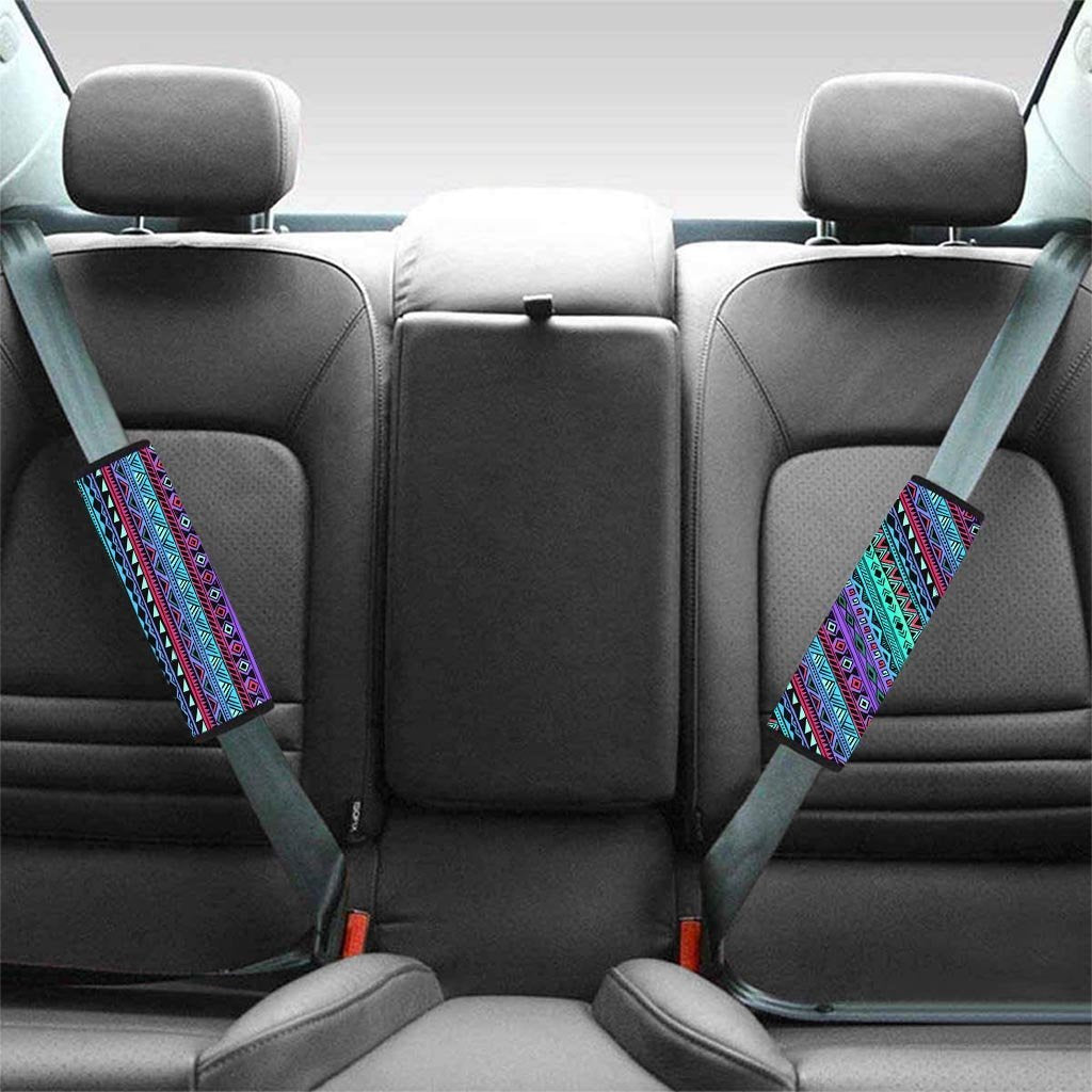 Colorful Neon Tribal Aztec Hand Drawn Seat Belt Cover-grizzshop