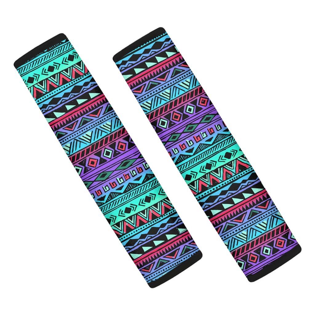 Colorful Neon Tribal Aztec Hand Drawn Seat Belt Cover-grizzshop