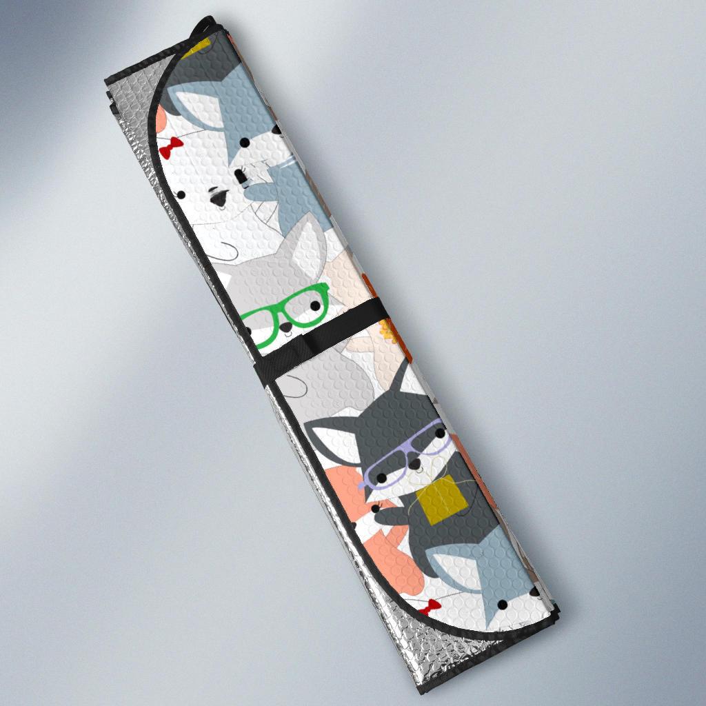 Colorul Fox Pattern Print Car Sun Shade-grizzshop
